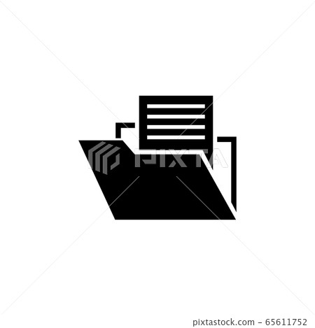 Open File Folder, Document Vector Icon Open File Folder, Document Vector Icon 65611752