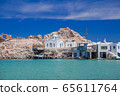 Traditional fishing village on Aegean sea, Greece 65611764