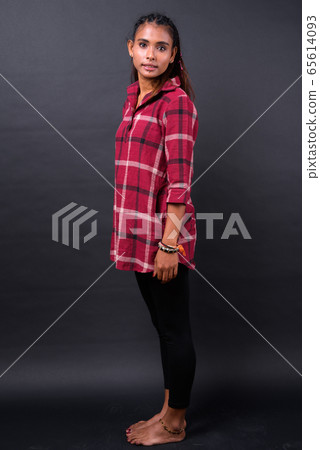 Portrait of young beautiful Asian hipster woman 65614093