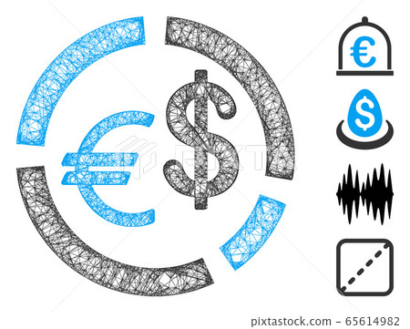 Currency Diagram Web Vector Mesh Illustration Currency Diagram Web Vector Mesh Illustration 65614982