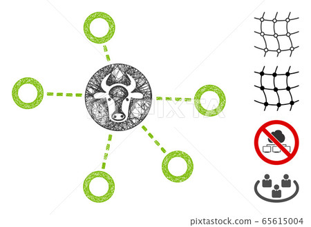 Cow Relations Web Vector Mesh Illustration Cow Relations Web Vector Mesh Illustration 65615004