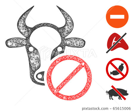 Cow Forbidden Web Vector Mesh Illustration Cow Forbidden Web Vector Mesh Illustration 65615006