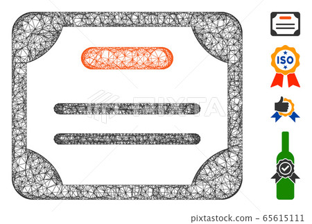 Certificate Web Vector Mesh Illustration 65615111