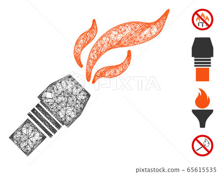 Burner Nozzle Fire Web Vector Mesh Illustration Burner Nozzle Fire Web Vector Mesh Illustration 65615535