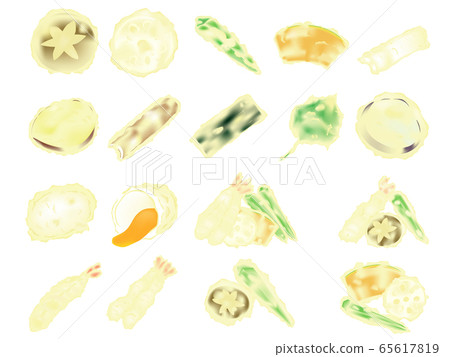 Various tempura illustration set 65617819