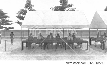 學校運動會,普通觀眾,建築,插圖33 學校運動會,普通觀眾,建築,插圖33 65618596