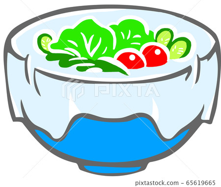 Wrapped salad bowl 65619665