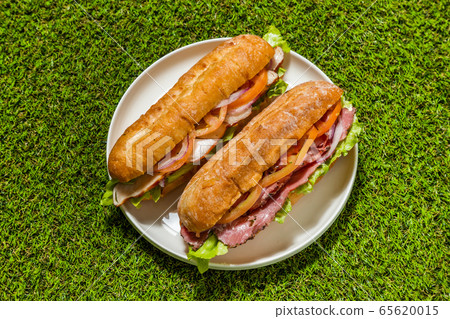 Pastrami sandwich with salted beef 65620015