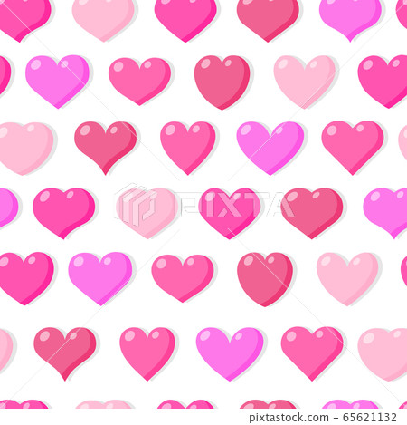 Pink heart love romantic seamless pattern vector - Stock Illustration ...
