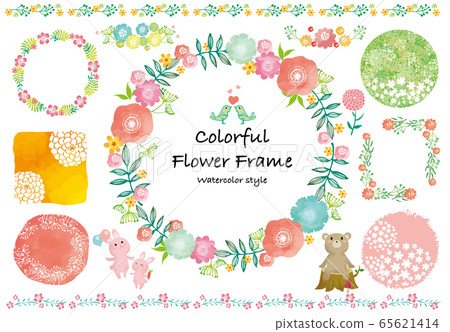 Scandinavian style: Tree handwritten line drawing leaf green illustration frame flower watercolor natural Scandinavian style: Tree handwritten line drawing leaf green illustration frame flower watercolor natural 65621414