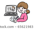 Remote work_class woman 65621983