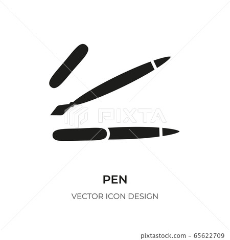 Glyph pen icon logo digital sign tool ink vector 65622709