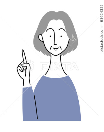 指向姿勢的高級婦女 65624332