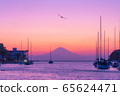 Mt. Fuji evening view from the sea (Kanagawa Miura Peninsula) 65624471