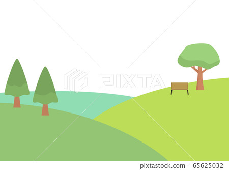 Hill background illustration - Stock Illustration [65625032] - PIXTA