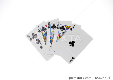 白色背景皇家同花順 白色背景皇家同花順 65625391