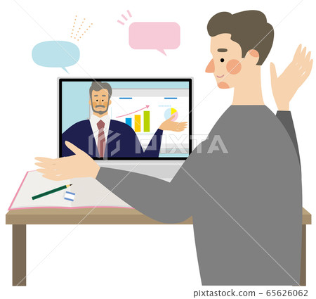 Telework Web Meeting Vector 65626062