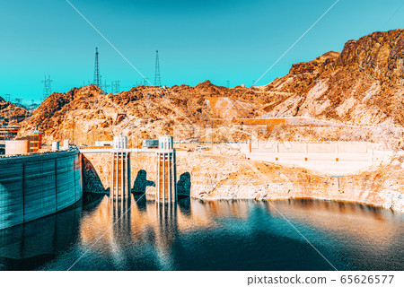 Famous and amazing Hoover Dam at Lake Mead, Nevada 65626577