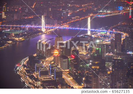 "Shanghai" Night view of Nampo Bridge "Shanghai" Night view of Nampo Bridge 65627135