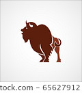 bison buffalo leader logo sign isolated 65627912