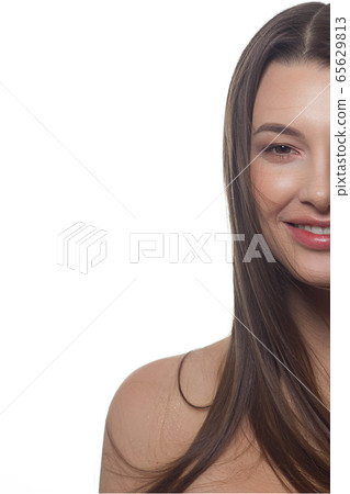 Close-up of beauty girl with long straight Close-up of beauty girl with long straight 65629813
