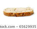 Slice of bread isolated on white 65629935