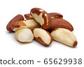 Brazil nuts isolated on white 65629938