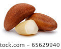 Brazil nuts isolated on white 65629940