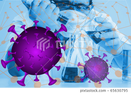 scientist in laboratory to research with  65630795