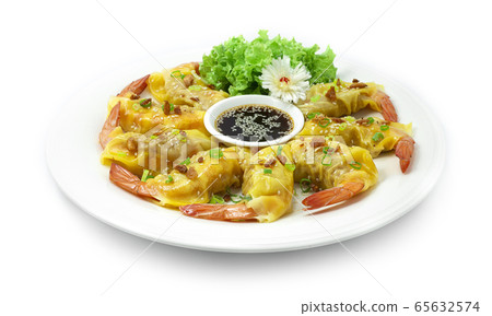 Shrimp Dumplings Sprinkle with Sesame and Crispy Shrimp Dumplings Sprinkle with Sesame and Crispy 65632574