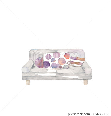 Interior material, simple sofa, polka dot cushion 65633002