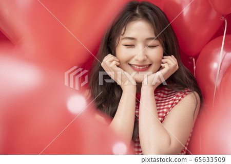 派對婦女氣球紅色 65633509