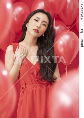 Party women balloons red Party women balloons red 65633524