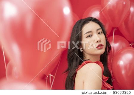 派對婦女氣球紅色 派對婦女氣球紅色 65633590