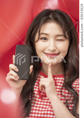 Female balloon red electronics Female balloon red electronics 65633629