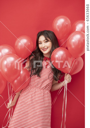 Party women balloons red Party women balloons red 65633668