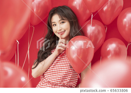 派對婦女氣球紅色 派對婦女氣球紅色 65633806