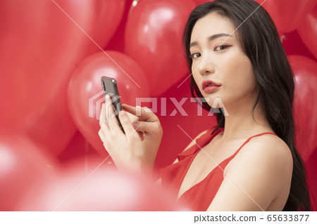 Female balloon red electronics Female balloon red electronics 65633877
