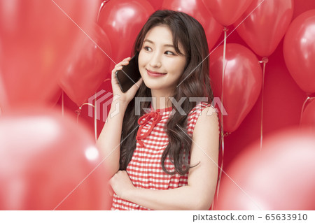 Female balloon red electronics Female balloon red electronics 65633910