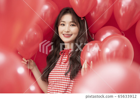 派對婦女氣球紅色 派對婦女氣球紅色 65633912