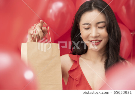 派對婦女氣球紅色 65633981