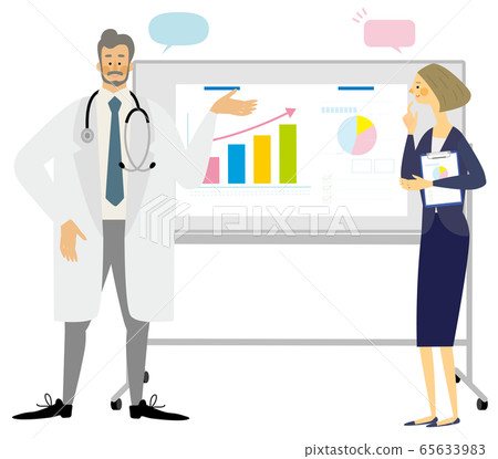 說明白大褂的醫生圖矢量 65633983