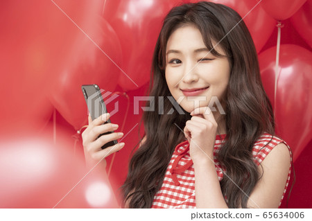 Female balloon red electronics Female balloon red electronics 65634006