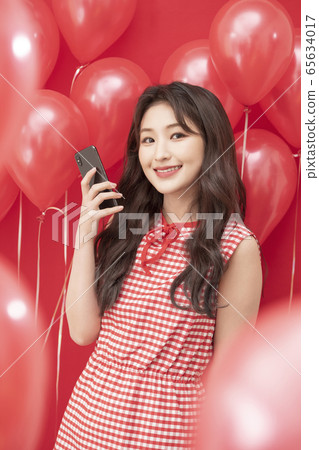 Female balloon red electronics Female balloon red electronics 65634017