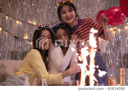 Party, girl, balloon Party, girl, balloon 65634090