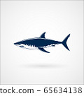 Great white shark logo sign emblem vector illustration 65634138