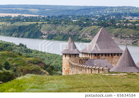 Khotyn castle - ancient fortress on Dniester river 65634584