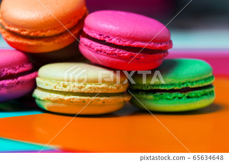 Closeup of macro photo of French dessert, fresh Closeup of macro photo of French dessert, fresh 65634648