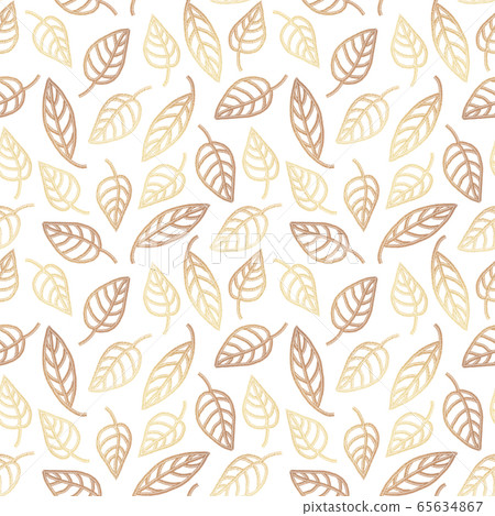 Seamless pattern with gold leaves, art deco style Seamless pattern with gold leaves, art deco style 65634867