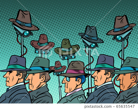 surveillance spy total video surveillance secret information privacy concept 65635547